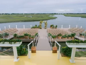 Floating Dock Wedding view from the Installed Ramps